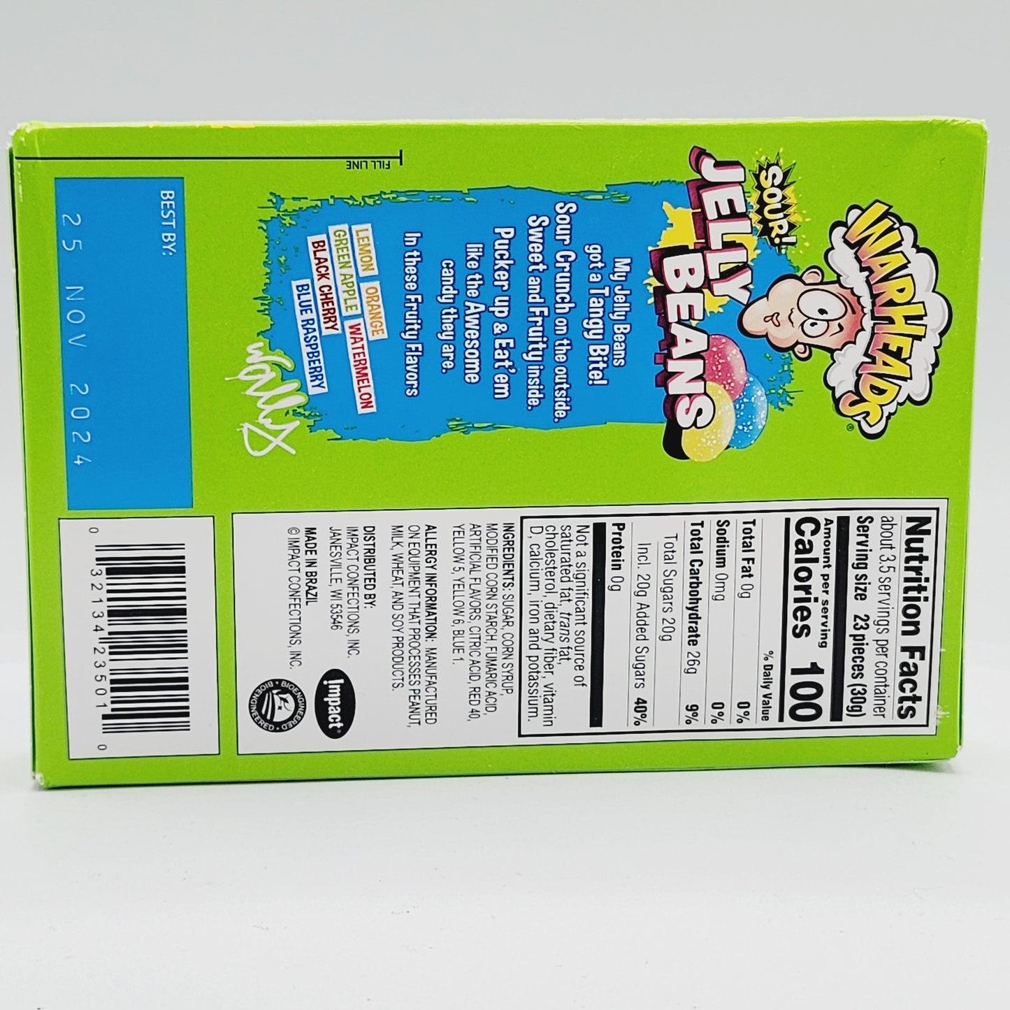 Warheads Sour Jelly Beans Theatre Box